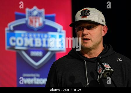 Cincinnati Bengals general manager Duke Tobin speaks during a press  conference at the NFL football scouting combine, Wednesday, Feb. 27, 2019,  in Indianapolis. (AP Photo/Darron Cummings Stock Photo - Alamy