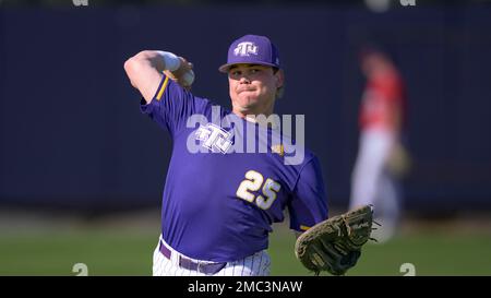 Tennessee Tech catcher Hayden Gilliland (25) against ETSU during an NCAA  baseball game on Friday, March 17, 2023, in Cookeville, Tenn. (AP  Photo/John Amis Stock Photo - Alamy
