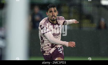 Portland Timbers defender Josecarlos Van Rankin plays during the second  half of an MLS soccer match against the New England Revolution, Saturday,  Feb. 26, 2022, in Portland, Ore. The match ended in