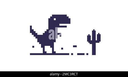 No Internet Dinosaur Game Vector Illustration Stock Vector