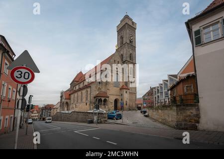 Upper Parish Church (Obere Pfarre) - Bamberg, Bavaria, Germany Stock Photo