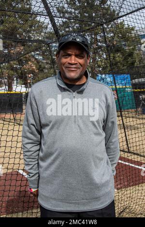 Tim Raines is seen at the Innings Festival at Tempe Beach Park on Sunday,  Feb, 27 2022, in Tempe, Ariz. (Photo by Amy Harris/Invision/AP Stock Photo  - Alamy