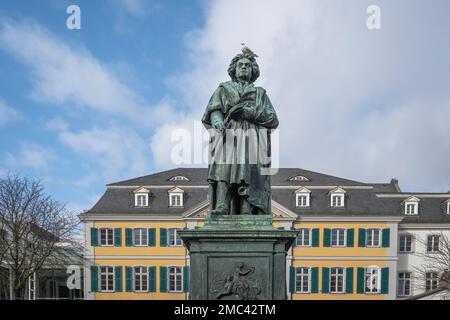 Beethoven Monument at Munsterplatz - Bonn, Germany Stock Photo