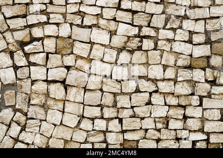 Fragment of stone mosaic picture close up Stock Photo