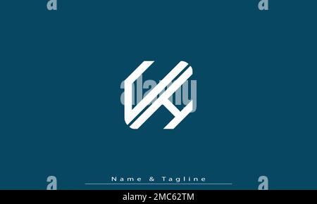 Alphabet letters Initials Monogram logo UH , HU Stock Vector