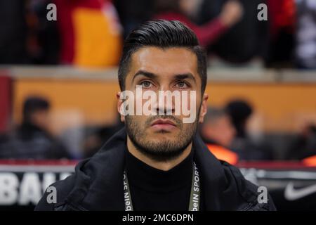 ISTANBUL, TURKEY - JANUARY 21: Coach Nuri Sahin of Antalyaspor during the Super Lig match between Galatasaray SK and Antalyaspor at the NEF Stadium on January 21, 2023 in Istanbul, Turkey (Photo by Orange Pictures) Stock Photo