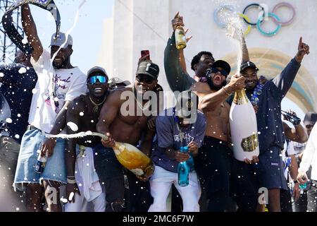 Los Angeles Rams celebrate Super Bowl win with victory parade