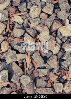 Close-up of ground cover composed of cobble stones Stock Photo