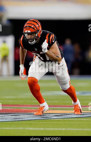 Cincinnati Bengals tight end C.J. Uzomah (87) lines up against the