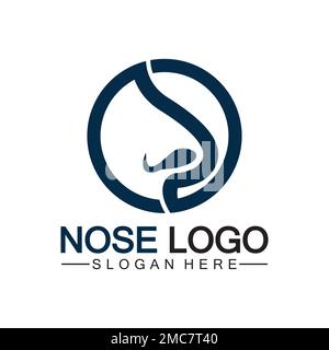 Nose logo design vector template, Organs logo design concept, Icon symbol Stock Vector