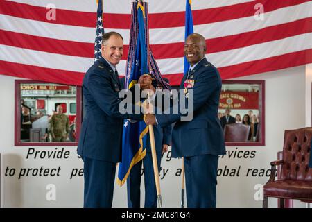 Col. Phelemon Williams, left, 436th Mission Support Group commander ...