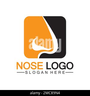 Nose logo design vector template, Organs logo design concept, Icon symbol Stock Vector
