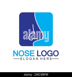 Nose logo design vector template, Organs logo design concept, Icon symbol Stock Vector