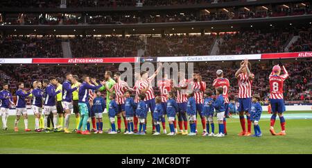 Madrid, Spain. 21st Jan, 2023. 21 January 2023; Civitas Metropolitano Stadium, Madrid, Spain: La Liga Santander football, Club Atletico de Madrid vs Valladolid 900/Cordon Press Credit: CORDON PRESS/Alamy Live News Stock Photo