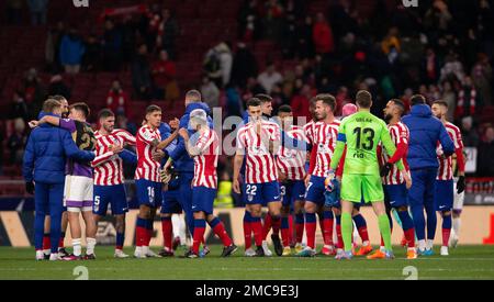 Madrid, Spain. 21st Jan, 2023. 21 January 2023; Civitas Metropolitano Stadium, Madrid, Spain: La Liga Santander football, Club Atletico de Madrid vs Valladolid. 900/Cordon Press Credit: CORDON PRESS/Alamy Live News Stock Photo