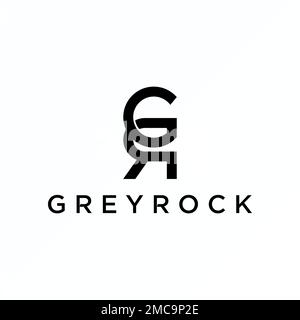 Letter or word GR sans serif font in merging image graphic icon logo design abstract concept vector stock. symbol related to initial or monogram Stock Vector