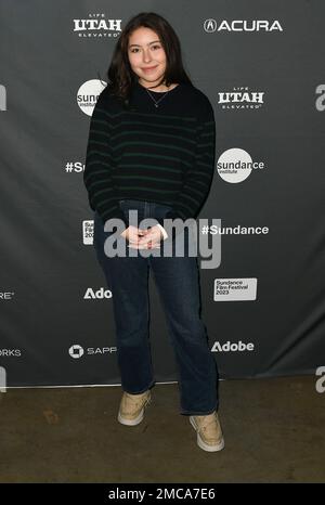 Park City, USA. 21st Jan, 2023. Emma Tremblay attends the 2023 Sundance Film Festival 'Aliens Abducted My Parents and Now I Feel Kinda Left Out' Premiere at REDSTONE CINEMA on January 21, 2023 in Park City, Utah. Photo: Casey Flanigan/imageSPACE/Sipa USA Credit: Sipa USA/Alamy Live News Stock Photo