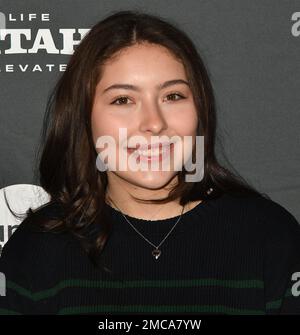 Park City, USA. 21st Jan, 2023. Emma Tremblay attends the 2023 Sundance Film Festival 'Aliens Abducted My Parents and Now I Feel Kinda Left Out' Premiere at REDSTONE CINEMA on January 21, 2023 in Park City, Utah. Photo: Casey Flanigan/imageSPACE/Sipa USA Credit: Sipa USA/Alamy Live News Stock Photo