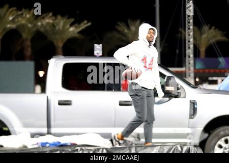 February 5, 2022: Dallas Cowboys cornerback Trevon Diggs (7) during the NFC  Pro Bowl Practice at Las Vegas Ballpark in Las Vegas, Nevada. Darren  Lee/(Photo by Darren Lee/CSM/Sipa USA Stock Photo 