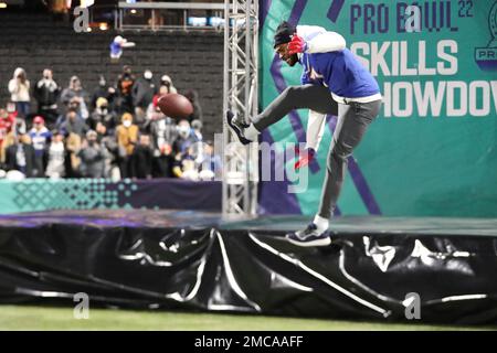 NFC Pro Bowlers from the Dallas Cowboys (L-R) Trevon Diggs (7