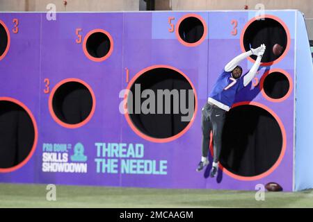 February 5, 2022: Dallas Cowboys cornerback Trevon Diggs (7) during the NFC Pro  Bowl Practice at Las Vegas Ballpark in Las Vegas, Nevada. Darren Lee/(Photo  by Darren Lee/CSM/Sipa USA Stock Photo 