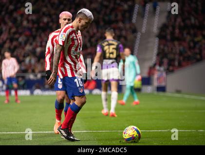 Madrid, Spain. 21st Jan, 2023. 21 January 2023; Civitas Metropolitano Stadium, Madrid, Spain: La Liga Santander football, Club Atletico de Madrid vs Valladolid. 900/Cordon Press Credit: CORDON PRESS/Alamy Live News Stock Photo