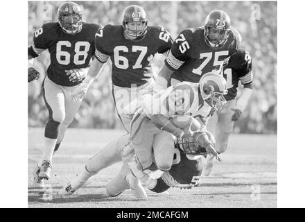 Linebacker Jack Lambert of the Pittsburgh Steelers on the bench in