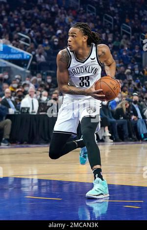 Brooklyn Nets Forward Nic Claxton (33) Dunks Against The Boston Celtics ...