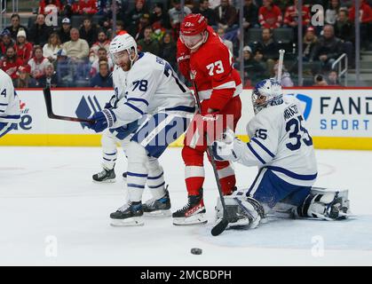 Toronto Maple Leafs defenseman TJ Brodie 78 is sent to the ice