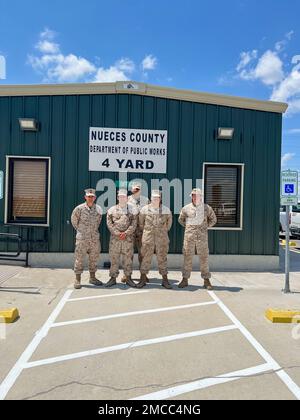 United States Marine Corps works with Nueces County to improve infrastructure for the community from June 19 to June 30, 2022. Stock Photo