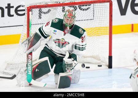 Minnesota Wild Goaltender Filip Gustavsson Plays Against The Nashville ...