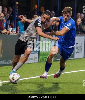 Stangmore Park, Dungannon, County Tyrone, Northern Ireland, UK. 02 Sep 2022. Danske Bank Premiership – Dungannon Swifts 0 Coleraine 5. Coleraine player Jamie Glackin (17) in action during the Danske Bank Irish League game. Stock Photo