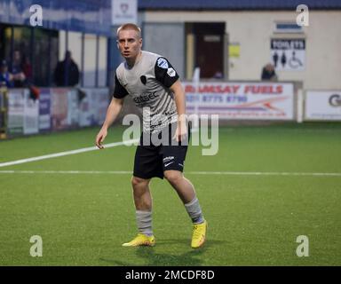 Stangmore Park, Dungannon, County Tyrone, Northern Ireland, UK. 02 Sep 2022. Danske Bank Premiership – Dungannon Swifts 0 Coleraine 5. Coleraine player Conor McKendry (7) in action during the Danske Bank Irish League game. Stock Photo