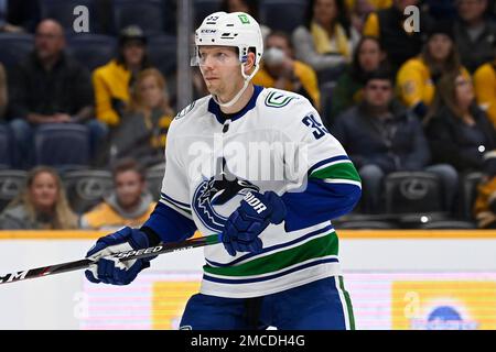 Vancouver Canucks right wing Alex Chiasson (39) plays against the