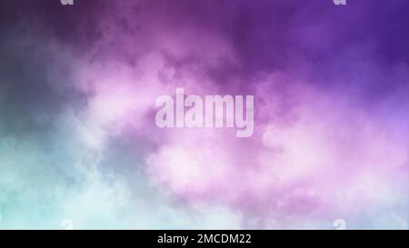 Purple blue white smoke background, abstract colored clouds texture, color gradients poster design, 3d illustration Stock Photo
