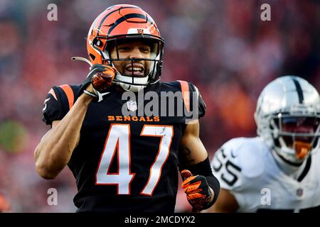 Cincinnati Bengals linebacker Keandre Jones (47) reacts during an