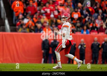 Denver Broncos wide receiver Tim Patrick (81) runs against the Kansas City  Chiefs during an NFL football game Saturday, Jan. 8, 2022, in Denver. (AP  Photo/Jack Dempsey Stock Photo - Alamy