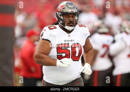 Tampa Bay Buccaneers defensive tackle Vita Vea (50) wears his My Cause My  Cleats during an NFL football game against the New Orleans Saints, Monday,  Dec. 5, 2022, in Tampa, Fla. (AP