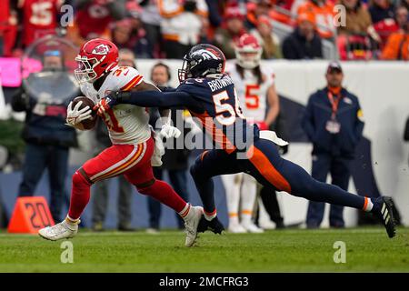 Denver Broncos linebacker Baron Browning (56) during the first