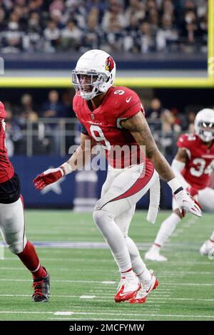 Arizona Cardinals linebacker Isaiah Simmons (9) on the field during the  second half of an NFL football game against the Minnesota Vikings, Sunday,  Oct. 30, 2022 in Minneapolis. (AP Photo/Stacy Bengs Stock