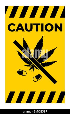 Drug prohibition sign Stock Vector