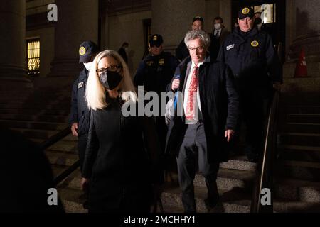 (L-R) Defense attorneys Laura Menninger and Jeffrey Pagliuca arrive at