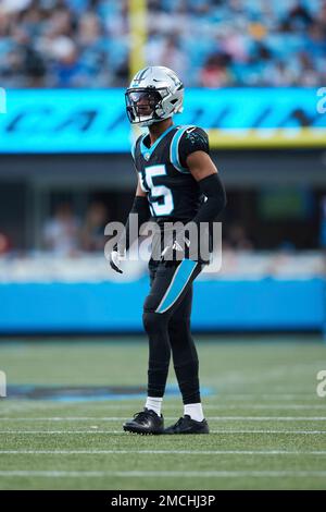 Carolina Panthers cornerback CJ Henderson (24) lines up on defense