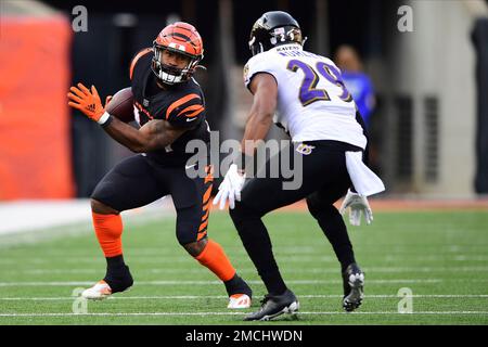 Baltimore Ravens cornerback Daryl Worley (41) and safety Tony Jefferson  (23) break up a play intended for Arizona Cardinals wide receiver Victor  Bolden (38) during the first half of an NFL preseason