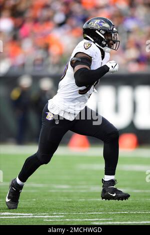 Baltimore Ravens linebacker Odafe Oweh (99) in action during the