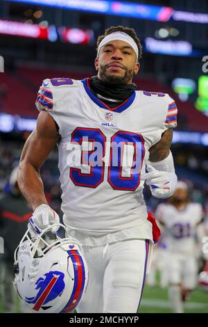 Buffalo Bills cornerback Dane Jackson (30) looks on during an NFL football  game against the Green Bay Packers, Sunday, Oct. 30, 2022, in Orchard Park,  N.Y. (AP Photo/Bryan Bennett Stock Photo - Alamy