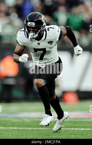 November 14, 2021: Jacksonville Jaguars wide receiver Tavon Austin (7) and  Indianapolis Colts running back Nyheim Hines (21) hug during pregame of NFL  football game action between the Jacksonville Jaguars and the