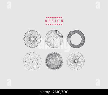 Sphere with connected lines and dots. Wireframe illustration. Abstract 3d grid design. Technology style. Stock Vector