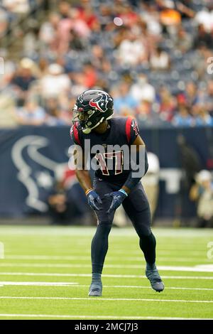 Los Angeles Chargers defensive back J.C. Jackson (27) lines up for the snap  during an NFL football game against the Houston Texans on Sunday, October  2, 2022, in Houston. (AP Photo/Matt Patterson