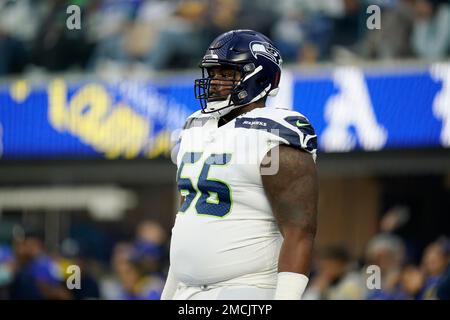 Seattle Seahawks guard Phil Haynes warms up before an NFL football game  against the Tampa Bay Buccaneers, Sunday, Nov. 13, 2022, in Munich,  Germany. (AP Photo/Gary McCullough Stock Photo - Alamy